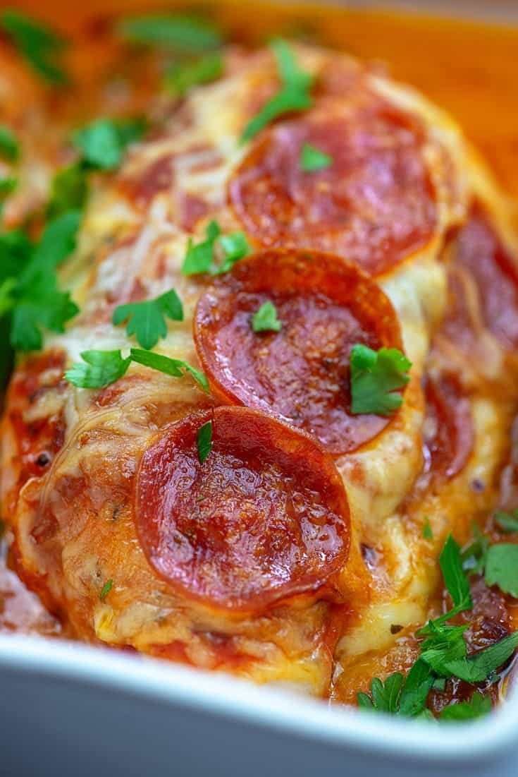 Low Carb Keto Pizza Stuffed Chicken