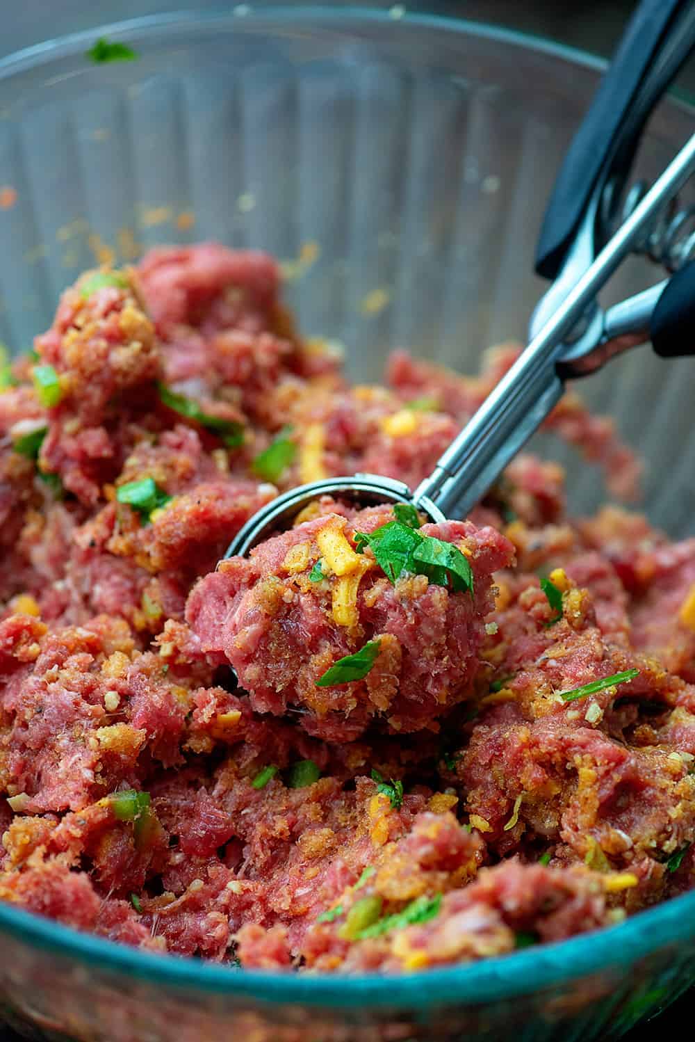 low carb meatballs in bowl.