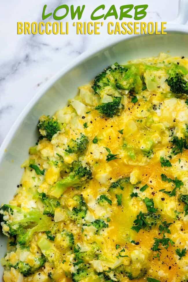 Healthy Broccoli 'Rice' Casserole That Low Carb Life