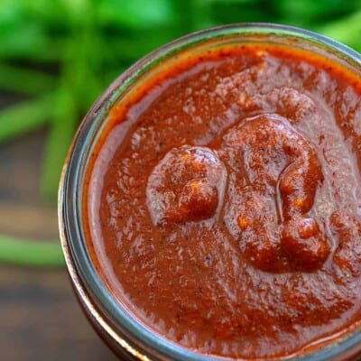 A close up of a bowl, with Sauce