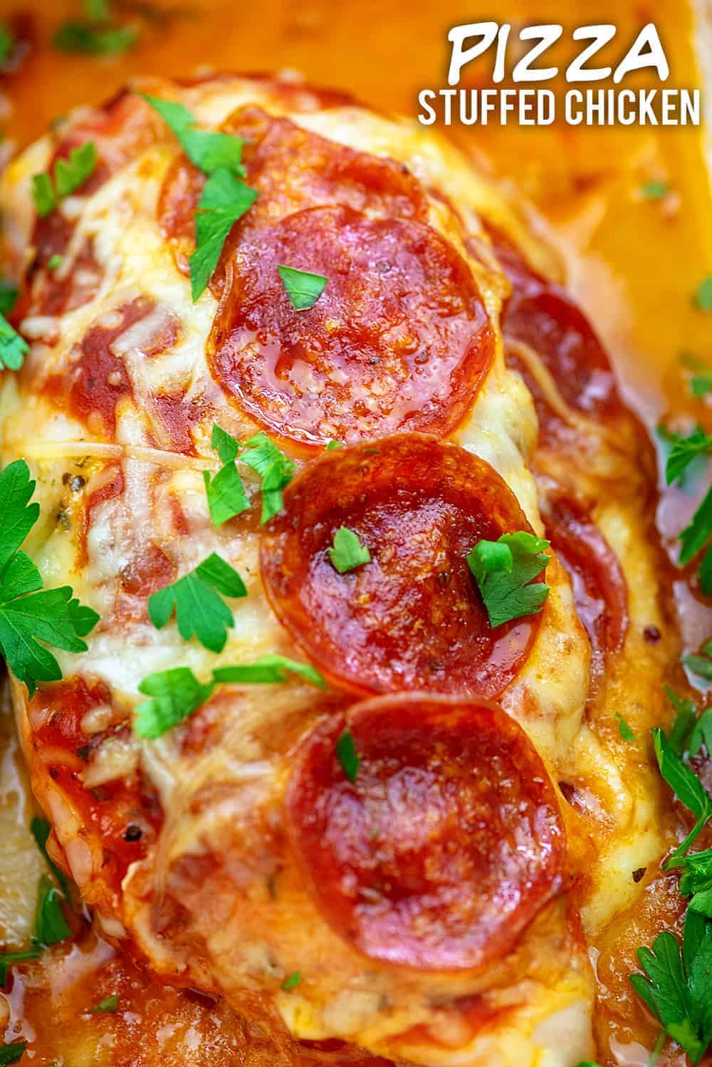 Pizza Stuffed Chicken That Low Carb Life   Pizza Stuffed Chicken Recipe 