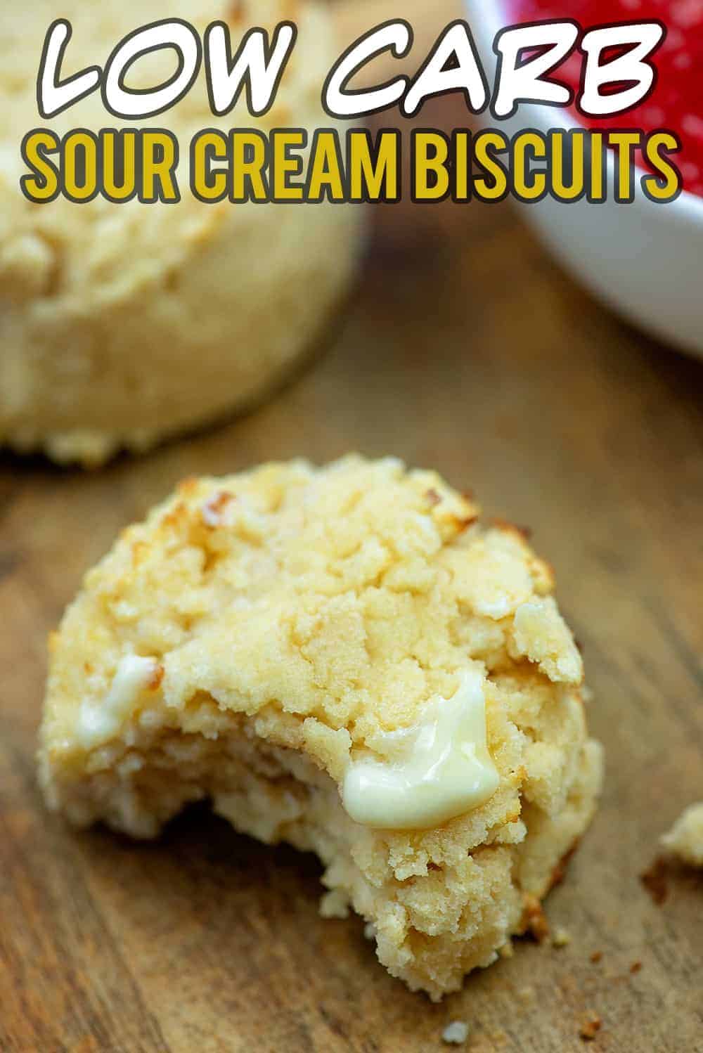 low carb biscuit with butter melting on it