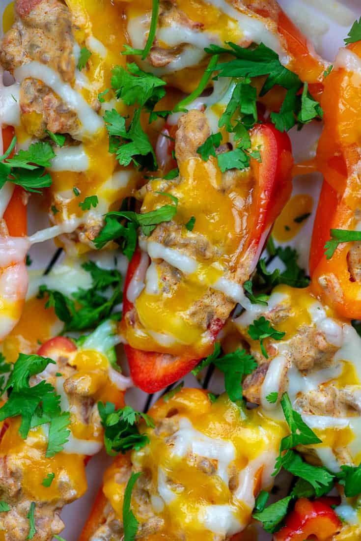 The CHEESIEST Taco Stuffed Mini Peppers Low Carb & Keto Friendly!