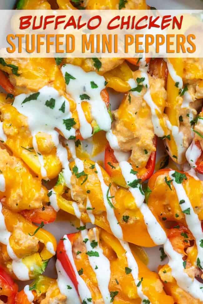Buffalo Chicken Mini Sweet Peppers That Low Carb Life
