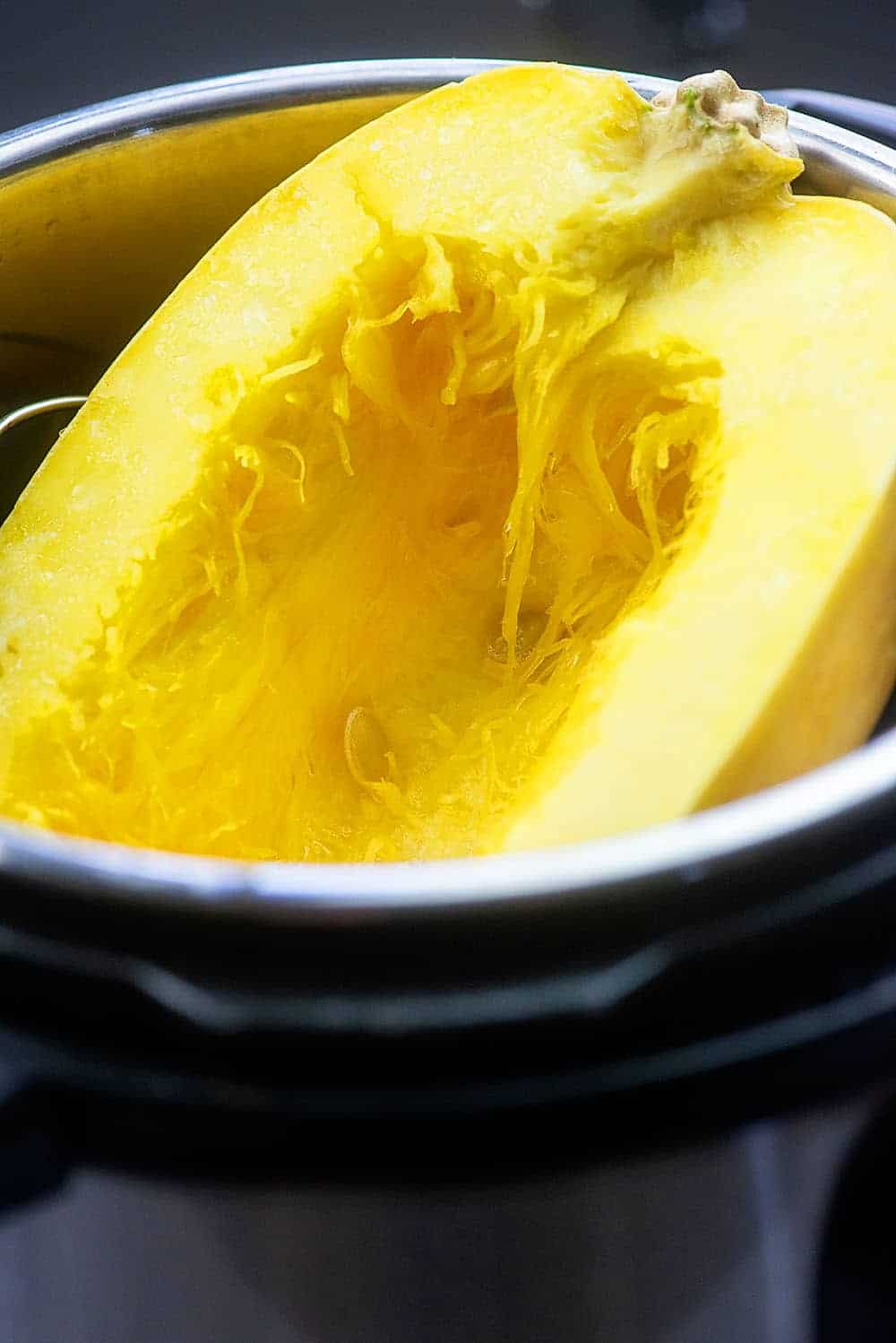 a half a squash in an instant pot