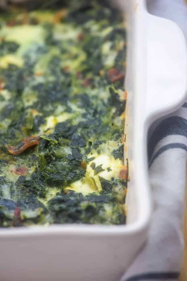 The CHEESIEST Spinach Casserole That Low Carb Life   Cheesy Baked Spinach 650x974 