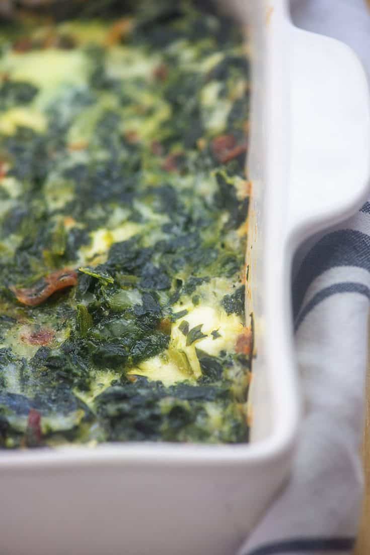 The CHEESIEST Spinach Casserole - That Low Carb Life