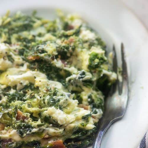 The CHEESIEST Spinach Casserole Recipe | That Low Carb Life