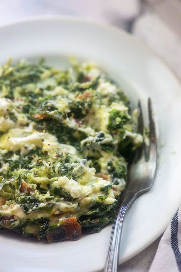 The CHEESIEST Spinach Casserole Recipe | That Low Carb Life