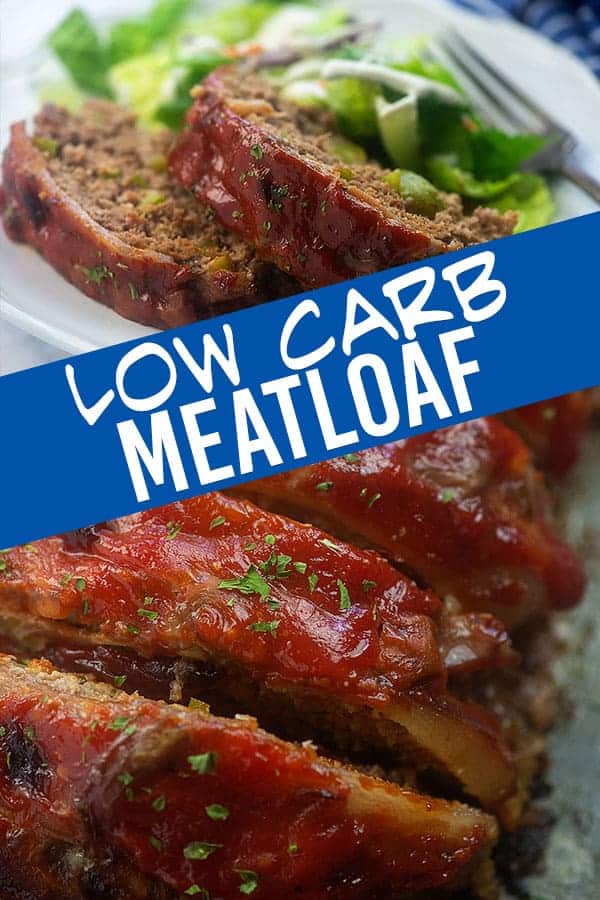 A close up of low carb meatloaf on a plate.