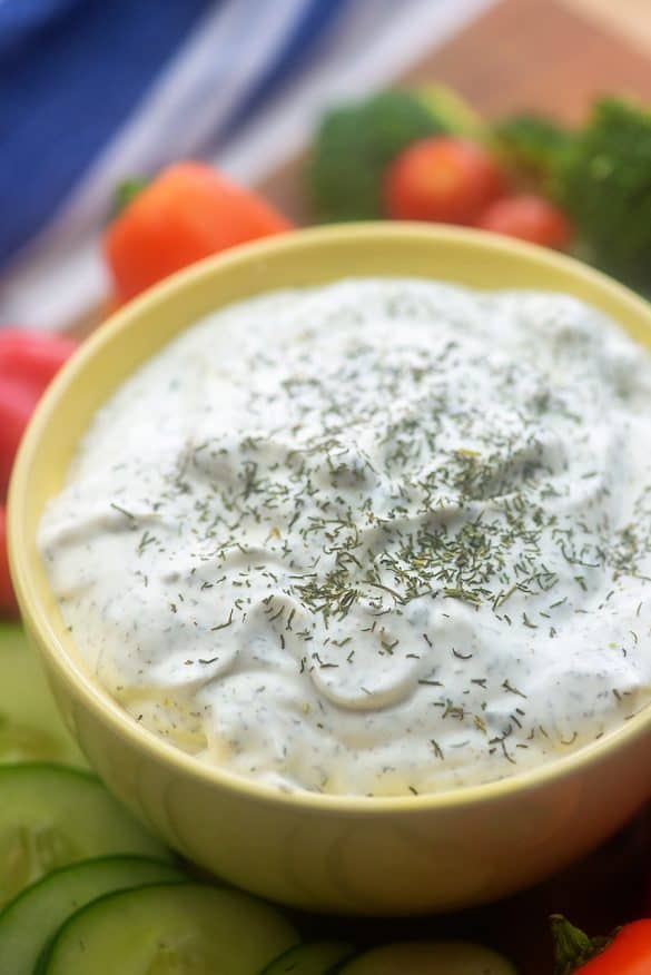 Dill Veggie Dip Low carb, keto friendly, and perfect for munching!