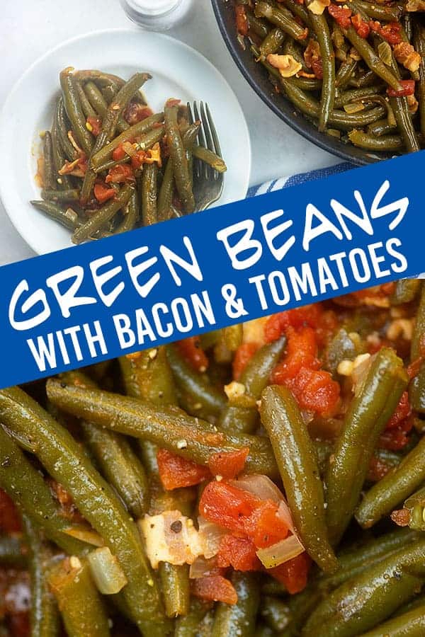 Slow Cooker Southern Green Beans with Tomatoes - Plain Chicken