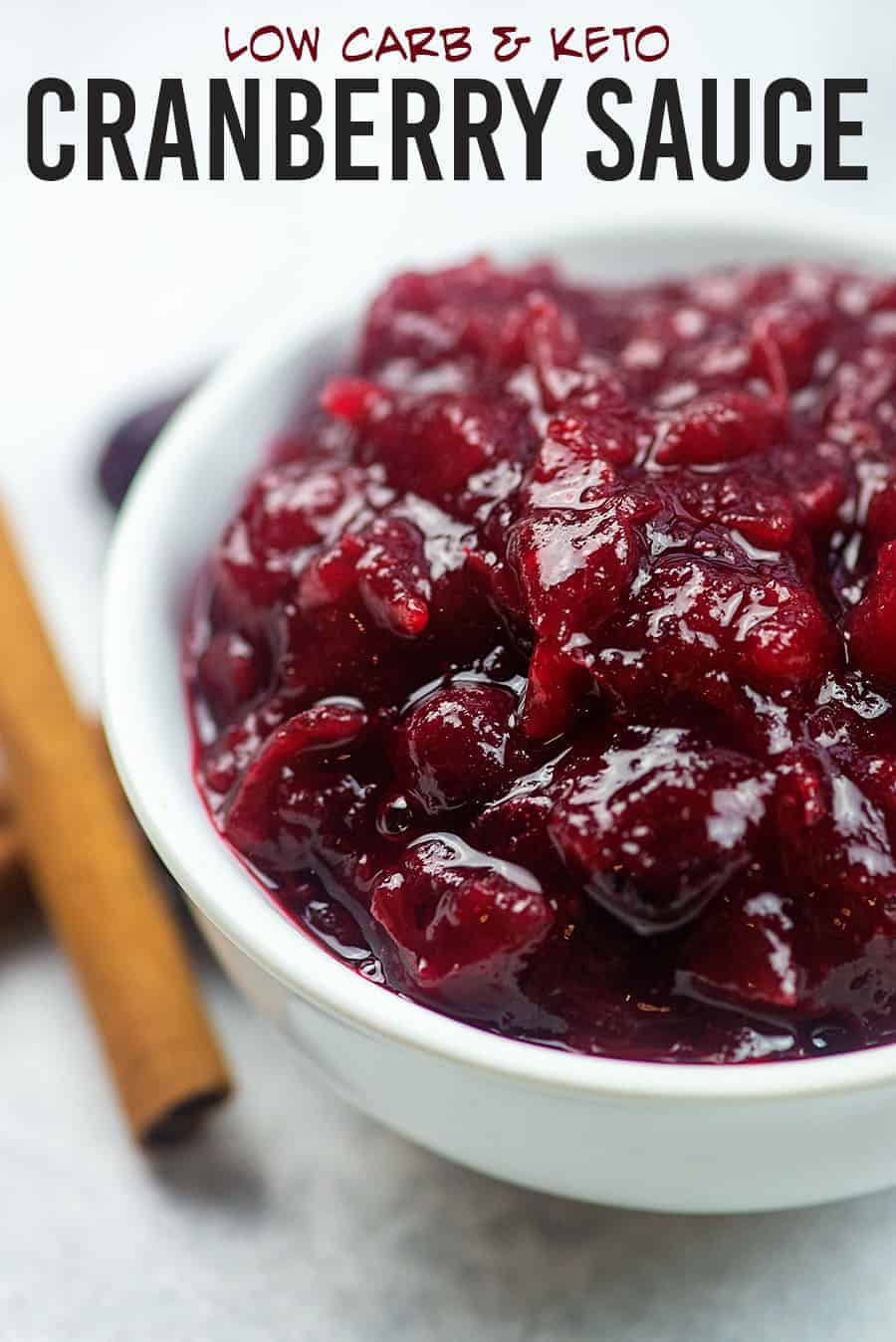 cranberry sauce in a white bowl