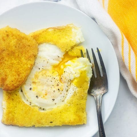 low carb egg in a hole