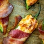 keto jalapeno poppers wrapped in bacon