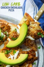 Keto Chicken Enchilada Pizza Recipe | That Low Carb Life