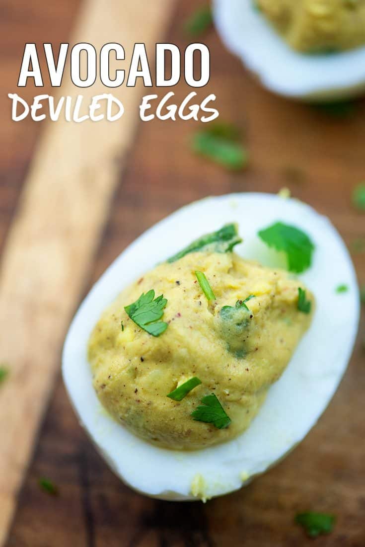 Avocado Deviled Eggs - creamy eggs without the mayo!