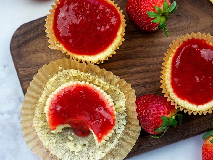 Mini Cheesecakes With Strawberry Sauce That Low Carb Life