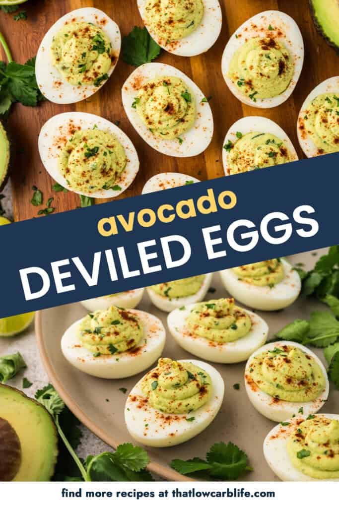 Collage of deviled egg images.
