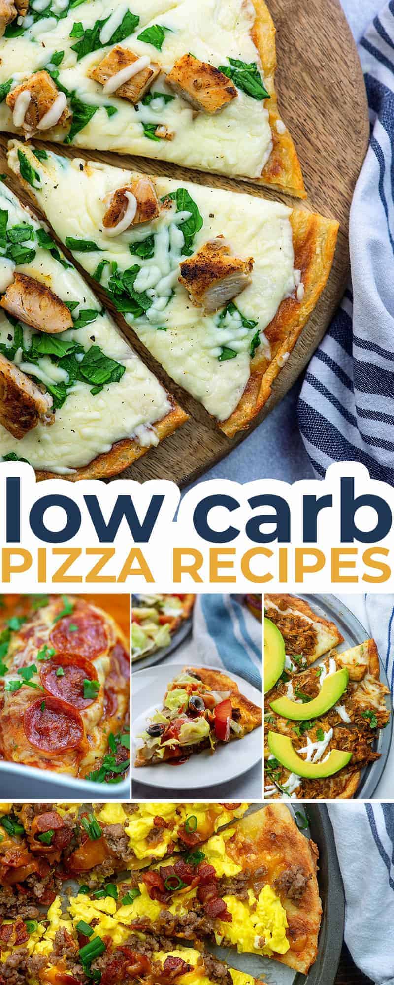 keto pizza collage