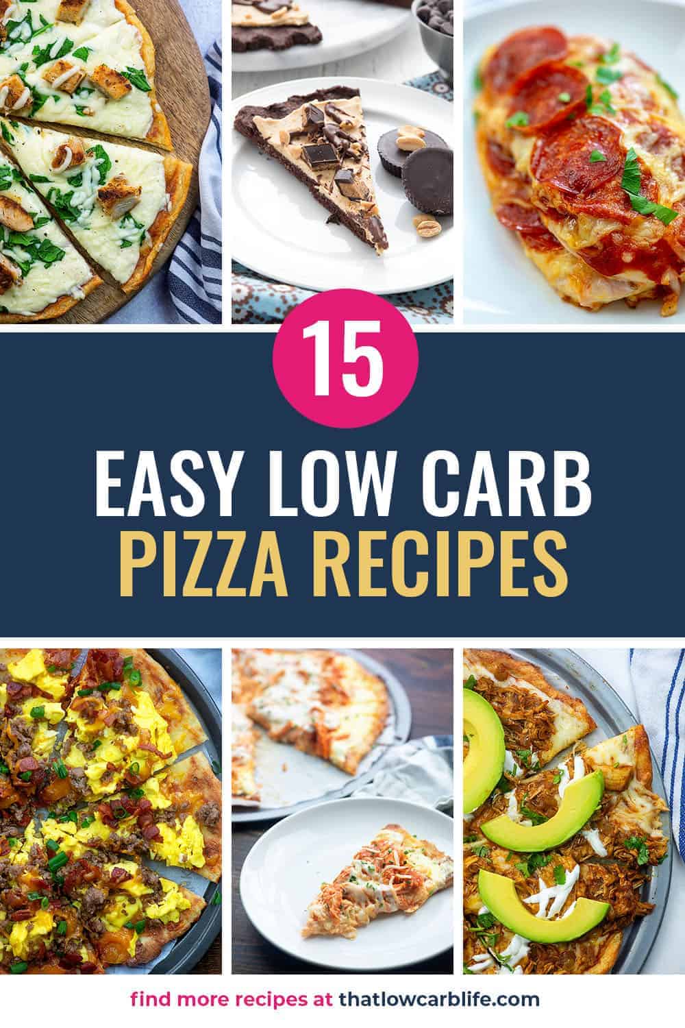 low carb pizza recipes collage