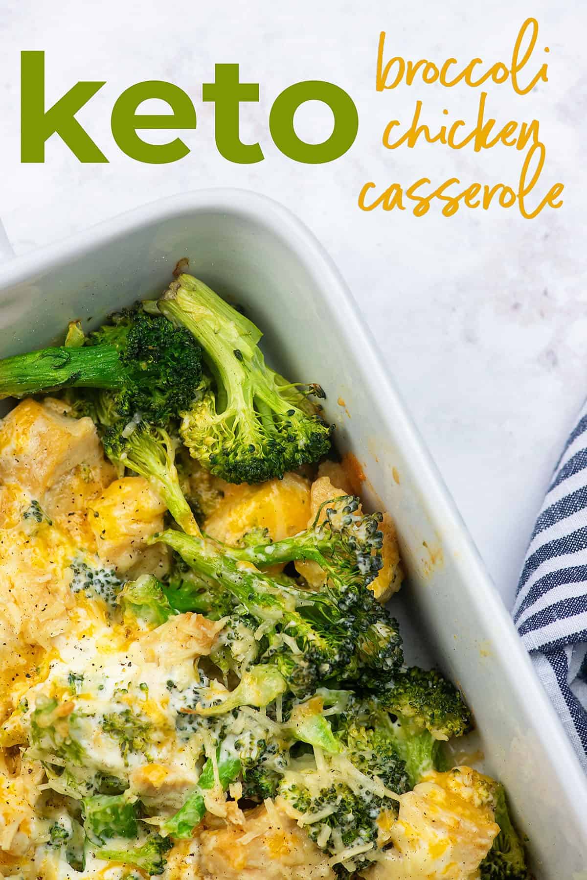 Extra Cheesy Keto Chicken Broccoli Casserole | That Low Carb Life