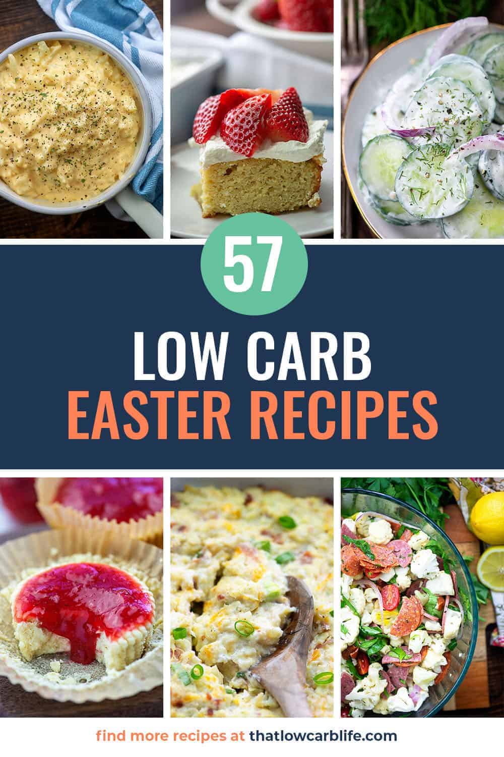 low carb easter recipe collage