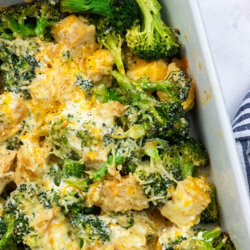 Extra Cheesy Keto Chicken Broccoli Casserole 