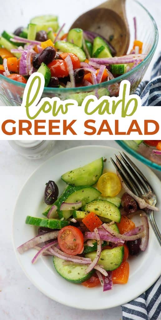greek salad photo collage