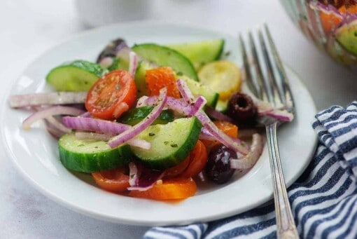 Keto Greek Cucumber Salad Recipe | That Low Carb Life