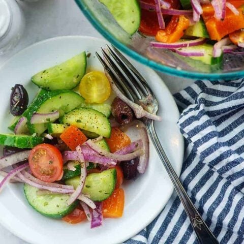 Keto Greek Cucumber Salad Recipe | That Low Carb Life