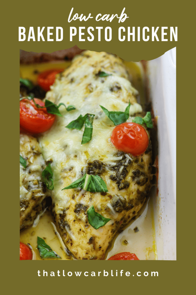 Baked pesto chicken pin.