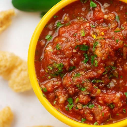 The BEST EVER Restaurant Style Keto Salsa Recipe!