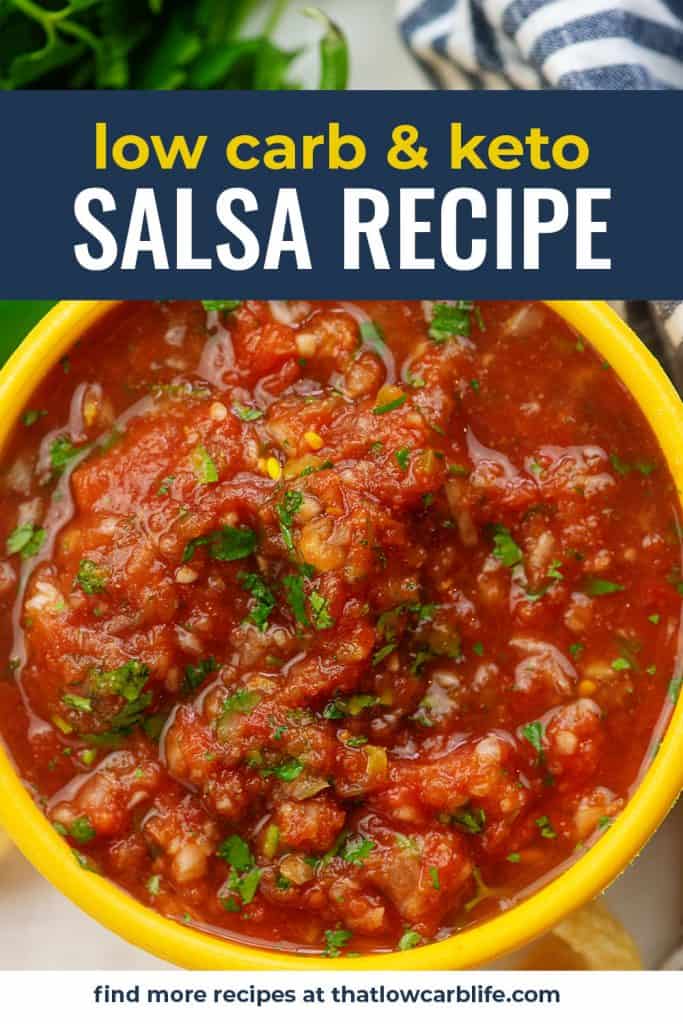 keto salsa in yellow bowl