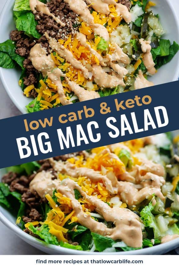 Keto Big Mac Salad Recipe With Big Mac Dressing!