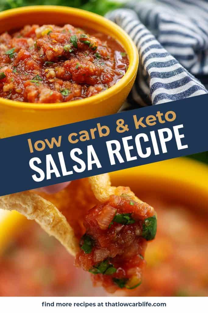 keto salsa recipe photo collage