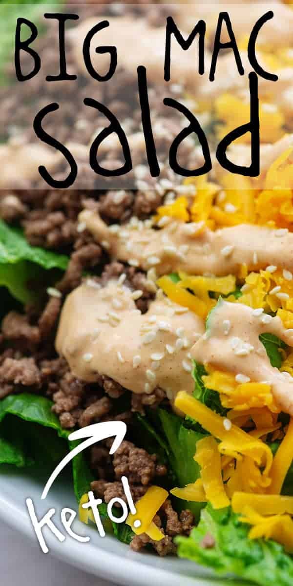 Keto Big Mac Salad Recipe with Big Mac Dressing!