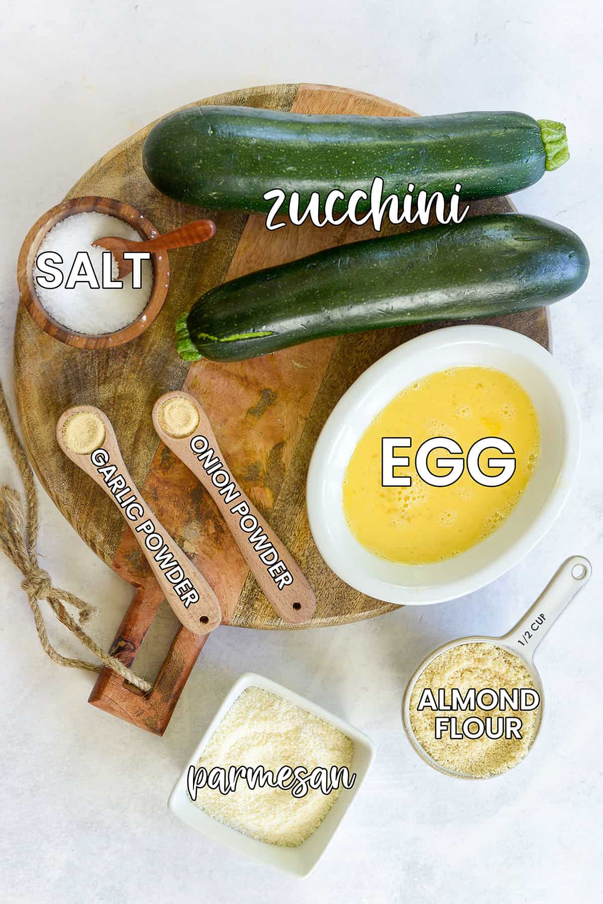 ingredients for keto zucchini fries.