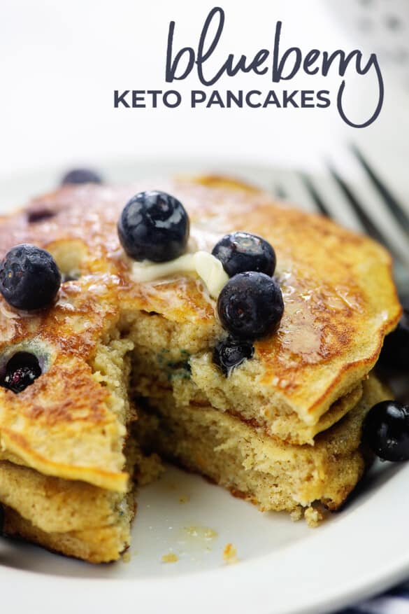 Thick & Fluffy Keto Blueberry Pancakes - That Low Carb Life