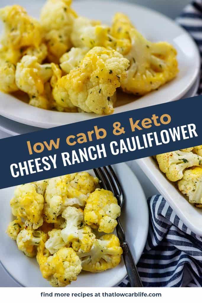 collage of baked cauliflower recipe