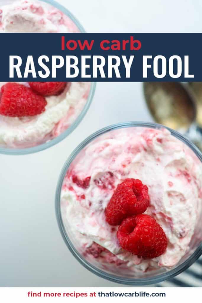 raspberry fool recipe in glass dishes with berries on top