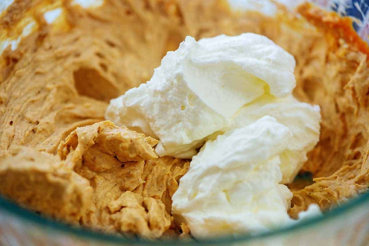 pumpkin mousse made with real whipped cream