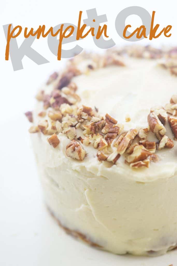 mini pumpkin cake on white background