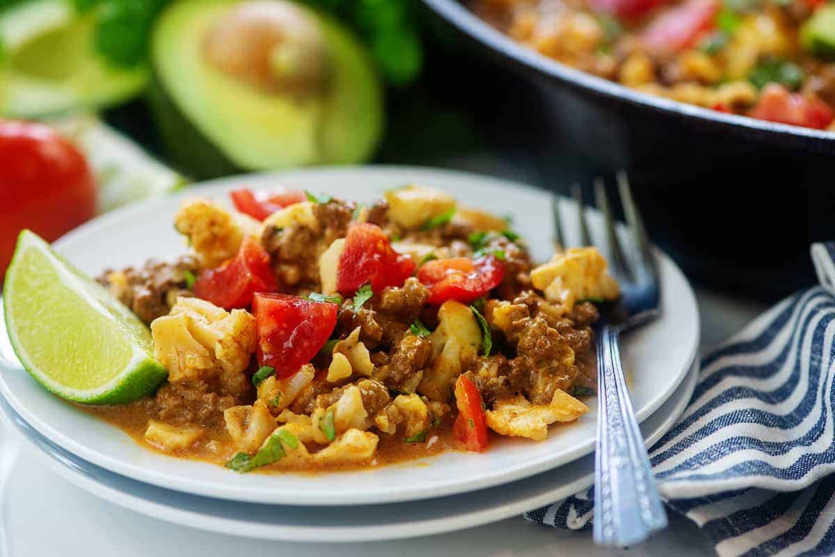 Easy & Cheesy Keto Taco Skillet - That Low Carb Life