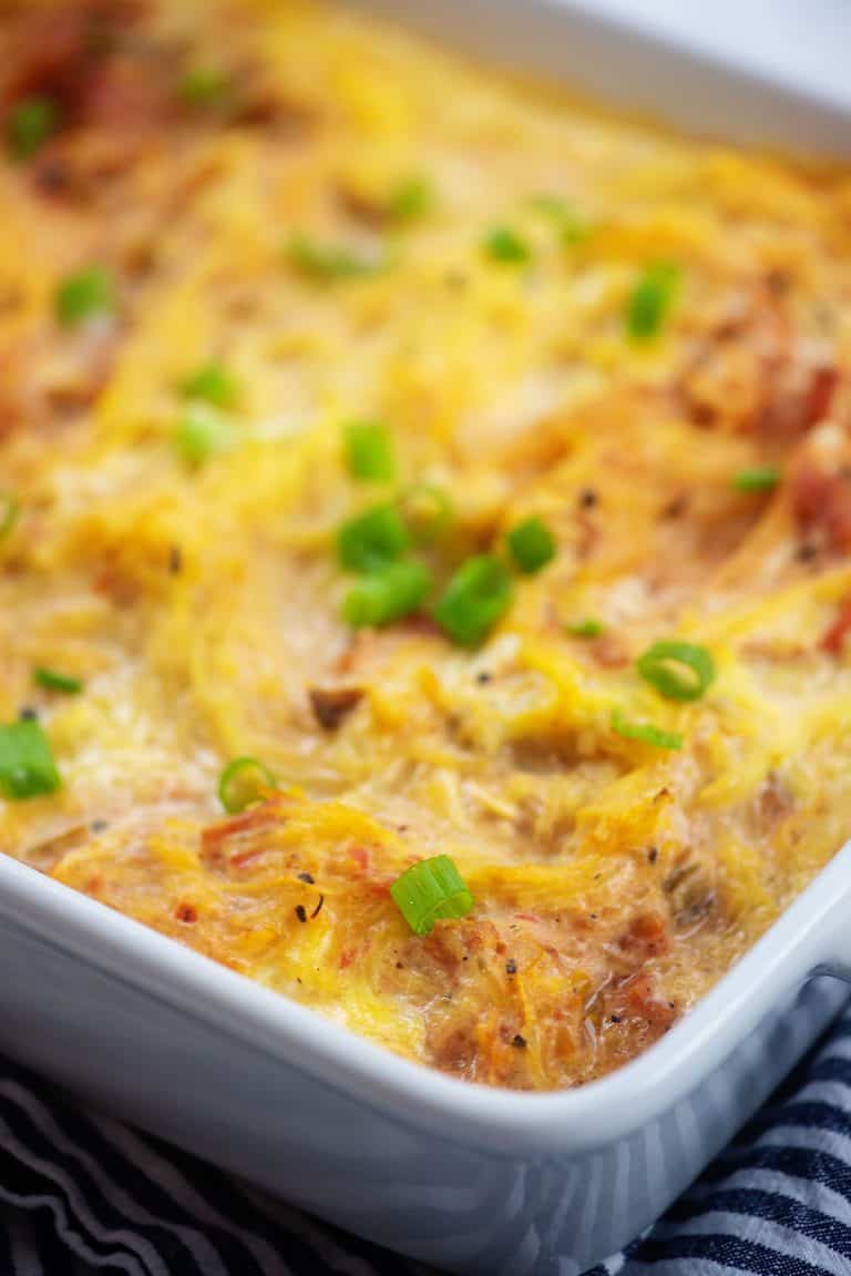 Chicken Spaghetti Squash Casserole - That Low Carb Life