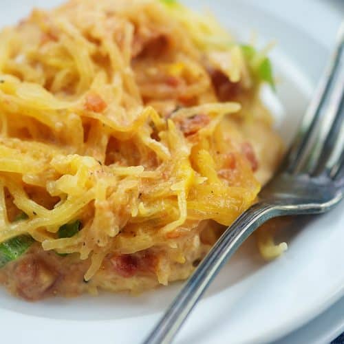 Chicken Spaghetti Squash Casserole - That Low Carb Life