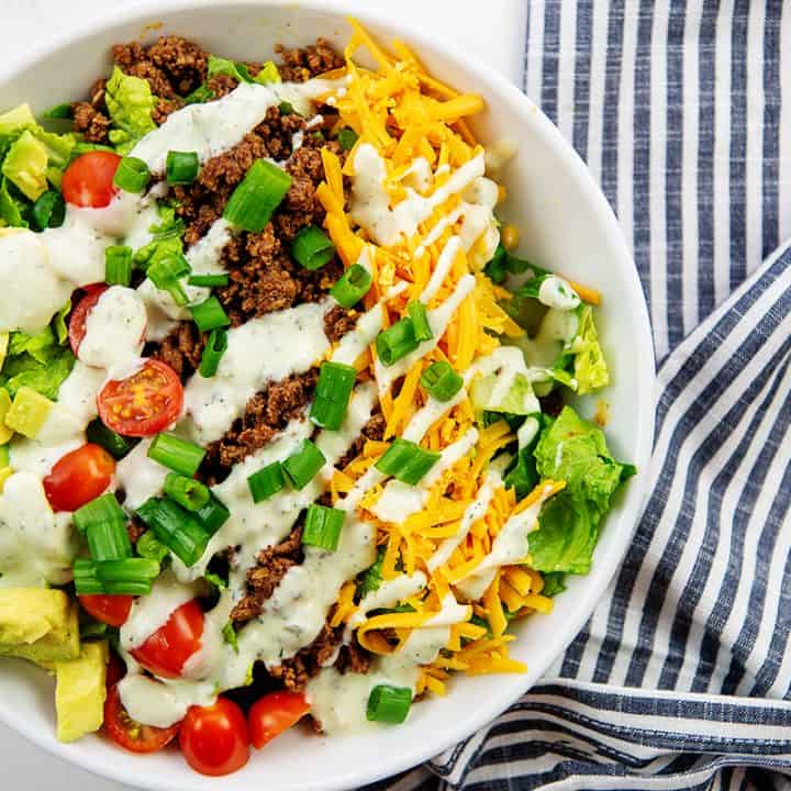 Healthy & Fresh Keto Taco Salad - That Low Carb Life