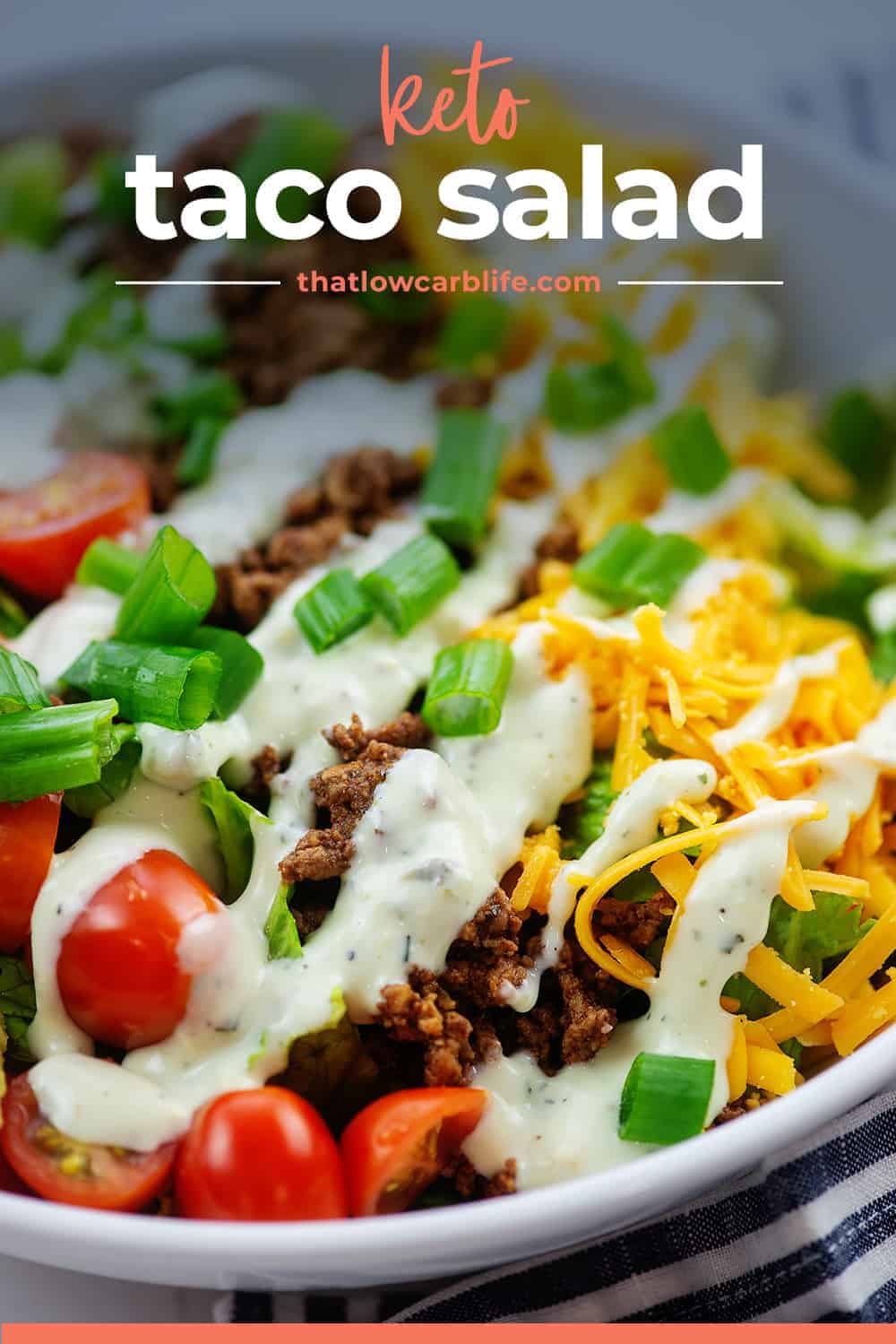 Healthy & Fresh Keto Taco Salad - That Low Carb Life