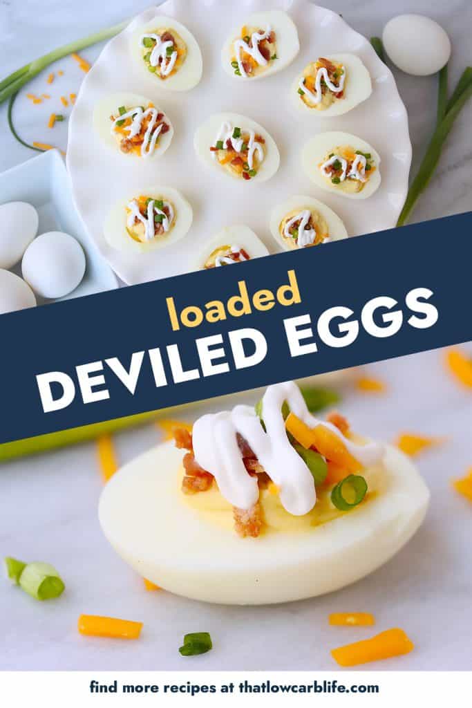 collage of deviled egg photos.