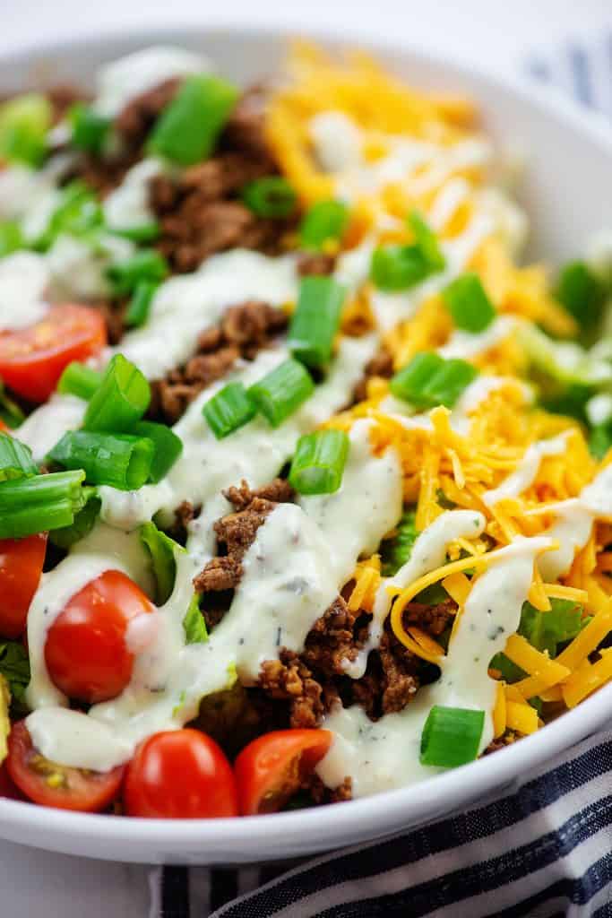 taco salad in bowl.